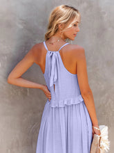Load image into Gallery viewer, Romantic Ruffled Sleeveless Tiered Maxi Dress with Pockets Elegant &amp; Chic Statement Beautiful Design Dress
