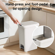 Load image into Gallery viewer, 20L Oval Trash Can – Quiet Press-Top Lid with Foot Pedal
