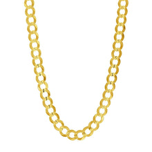 Load image into Gallery viewer, 8.2mm 14k Yellow Gold Solid Curb Chain

