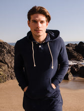 Load image into Gallery viewer, Men's Henley Style Bamboo Viscose Fleece Hoodie

