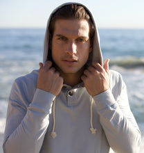 Load image into Gallery viewer, Men's Henley Style Bamboo Viscose Fleece Hoodie
