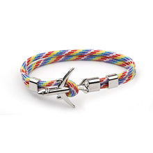 Load image into Gallery viewer, Modern Fashion Airplane Anchor Bracelets Men Charm Rope Chain Paracord Bracelet Women Male Air Force Style Wrap Metal Sport Hook Gift
