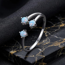 Load image into Gallery viewer, 925 Sterling Silver Translucent Opal Ring for Women
