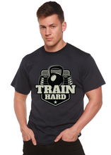 Load image into Gallery viewer, Train Hard Men's Bamboo Viscose/Organic Cotton Short Sleeve Graphic T-Shirt
