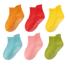 Load image into Gallery viewer, 6 Pairs Baby Cotton Anti-slip Boat Low Cut Floor Socks For Boys And Girls Children's Sock
