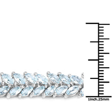 Load image into Gallery viewer, 10.12 Carat Genuine Aquamarine .925 Sterling Silver Bracelet
