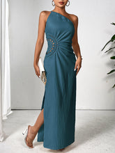 将图片加载到图库查看器，One Shoulder Sleeveless Maxi Dress Elegant &amp; Sophisticated Evening Wear Women Luxury Party Dress
