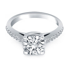 Load image into Gallery viewer, 14k White Gold Trellis Diamond Engagement Ring
