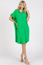 将图片加载到图库查看器，Button Down Flounce Sleeve Dress with Pockets – Casual, Comfortable, Feminine and Functional Dress with Button Front and Flounce Sleeves
