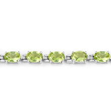 Load image into Gallery viewer, 8.61 Carat Genuine Peridot .925 Sterling Silver Bracelet
