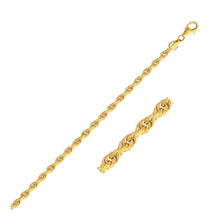 Load image into Gallery viewer, 2.75mm 14k Yellow Gold Solid Diamond Cut Rope Chain
