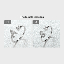 Load image into Gallery viewer, Popular Fashion Silvery AZ Letter Ring Initials Wedding Love Couple Rings Bridesmaid Gift
