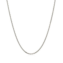 将图片加载到图库查看器，Sterling Silver Rhodium Plated Cable Chain 1.4mm

