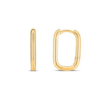 Load image into Gallery viewer, 14k Yellow Gold Large Paperclip Huggies
