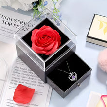 将图片加载到图库查看器，Permanent Rose Gift Box, Love Rose Multi Pendant Necklace, Women's Simple and Exquisite Jewelry, Gift for Mother, Lover, Best Friend, New Year's Gift, Mother's Day Gift, Birthday Gift, Party, Thanksgiving Gift, Allergen resis
