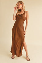 Load image into Gallery viewer, Ruched Side Slit Cutout Back Maxi Cami Dress For Summer–Elegant, Alluring &amp; Sophisticated with Stunning Design
