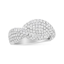 Load image into Gallery viewer, 18K White Gold Cluster 2 1/4 Cttw Diamond Fashion Ring (F-G Color, VS1-VS2 Clarity) - Ring Size 7
