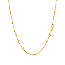 Load image into Gallery viewer, 14k Yellow Gold Bead Chain 1.5mm

