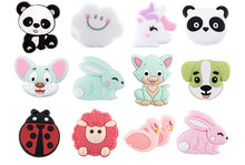 Load image into Gallery viewer, 5PCS/SET  Silicone Animal Beads BPA Free Baby Teething Beads Toy For Pacifier Clips New Born Silicone Rodent Tiny Rod Baby Teether For Baby Kids
