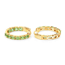 Load image into Gallery viewer, 3.40 Carat Genuine Peridot .925 Sterling Silver Earrings
