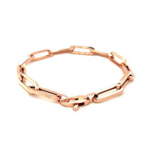 Load image into Gallery viewer, 14K Rose Gold Extra Wide Paperclip Chain Bracelet
