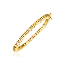 将图片加载到图库查看器，14k Yellow Gold High Polish Greek Key Bangle
