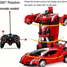 Load image into Gallery viewer, 1:18 Remote Control Deformation Robot Car with LED Lights – 360° Drift, USB Rechargeable
