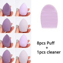 Load image into Gallery viewer, 8pcs Makeup Beauty Egg Set Makeup Puff Set Colorful Cushion Cosmestic Sponge Tool Wet and Dry Use Colorful Makeup Sponges Set For Womens
