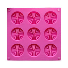 Load image into Gallery viewer, 9 Holes 3D Chocolate Mold Big Textured Fondant Silicone Insert Mould Cookie Cake Mold Decoration Cake Chocolate Tools Shape Silicone Round Mold Cake Decorating Tools
