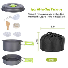 将图片加载到图库查看器，9-Piece: Camping Cookware Set

