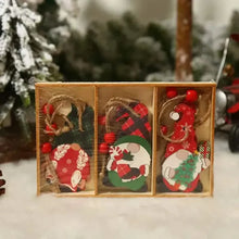 Load image into Gallery viewer, 9-Pieces: Festive Christmas Wooden Hanging Box
