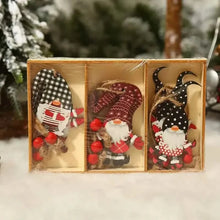 Load image into Gallery viewer, 9-Pieces: Festive Christmas Wooden Hanging Box
