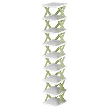 Load image into Gallery viewer, 9-Tier Narrow Entryway Shoe Rack Plastic Vertical Shoe Organizer
