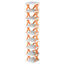 Load image into Gallery viewer, 9-Tier Narrow Entryway Shoe Rack Plastic Vertical Shoe Organizer
