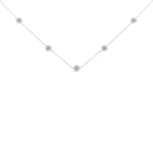 Load image into Gallery viewer, Sterling Silver Diamond Station Necklace (1/2 cttw, I-J Color, I1-I2 Clarity)
