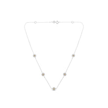 Load image into Gallery viewer, Sterling Silver Diamond Station Necklace (1/2 cttw, I-J Color, I1-I2 Clarity)
