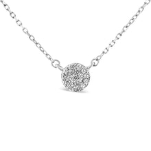 将图片加载到图库查看器，.925 Sterling Silver 1/2 Cttw Round Diamond Medallion Multi-Strand Tri Pendant 18" Necklace (H-I Color, I2-I3 Clarity)
