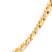 Load image into Gallery viewer, 14K Yellow Gold Plated .925 Sterling Silver 1.0 Cttw Diamond Cuban Link Necklace (I-J Color, I3 Clarity) - 18" Inches
