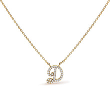 Load image into Gallery viewer, 10K White Gold Diamond Accent "A" Initial Script Style Pendant Necklace
