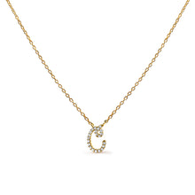 Load image into Gallery viewer, 10K White Gold Diamond Accent "A" Initial Script Style Pendant Necklace
