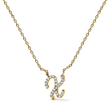 Load image into Gallery viewer, 10K White Gold Diamond Accent "A" Initial Script Style Pendant Necklace

