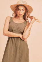 Load image into Gallery viewer, Side Slit Round Neck Sleeveless Tank Dress For Women Versatile, Comfortable, and Breezy Wardrobe Essential for Warm Weather
