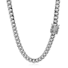 将图片加载到图库查看器，5.5mm 14k White Gold Miami Cuban Semi Solid Chain
