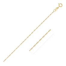 Load image into Gallery viewer, 14k Yellow Gold Singapore Chain 0.6mm
