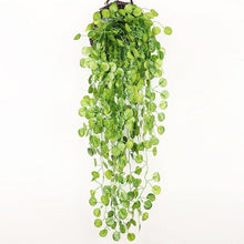 Load image into Gallery viewer, 90cm Artificial Green Hanging Ivy Leaves Radish Seaweed Grape Fake Flowers Vine Home Garden Wall Party Decoration Fake Hanging Fake Ivy Vine for Wall House Room Indoor Outdoor Decoration

