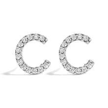 将图片加载到图库查看器，10K White Gold 1/10 Cttw Diamond Initial â€œAâ€ Stud Earring
