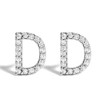 将图片加载到图库查看器，10K White Gold 1/10 Cttw Diamond Initial â€œAâ€ Stud Earring
