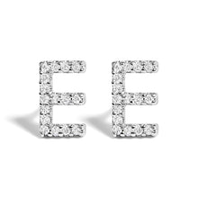将图片加载到图库查看器，10K White Gold 1/10 Cttw Diamond Initial â€œAâ€ Stud Earring
