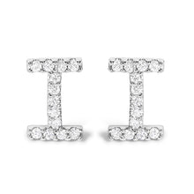 将图片加载到图库查看器，10K White Gold 1/10 Cttw Diamond Initial â€œAâ€ Stud Earring
