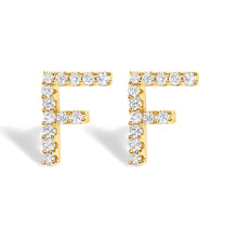 将图片加载到图库查看器，10K White Gold 1/10 Cttw Diamond Initial â€œAâ€ Stud Earring
